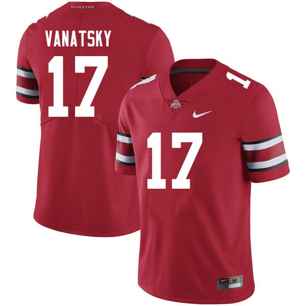 Ohio State Buckeyes #17 Danny Vanatsky Men College Jersey Scarlet